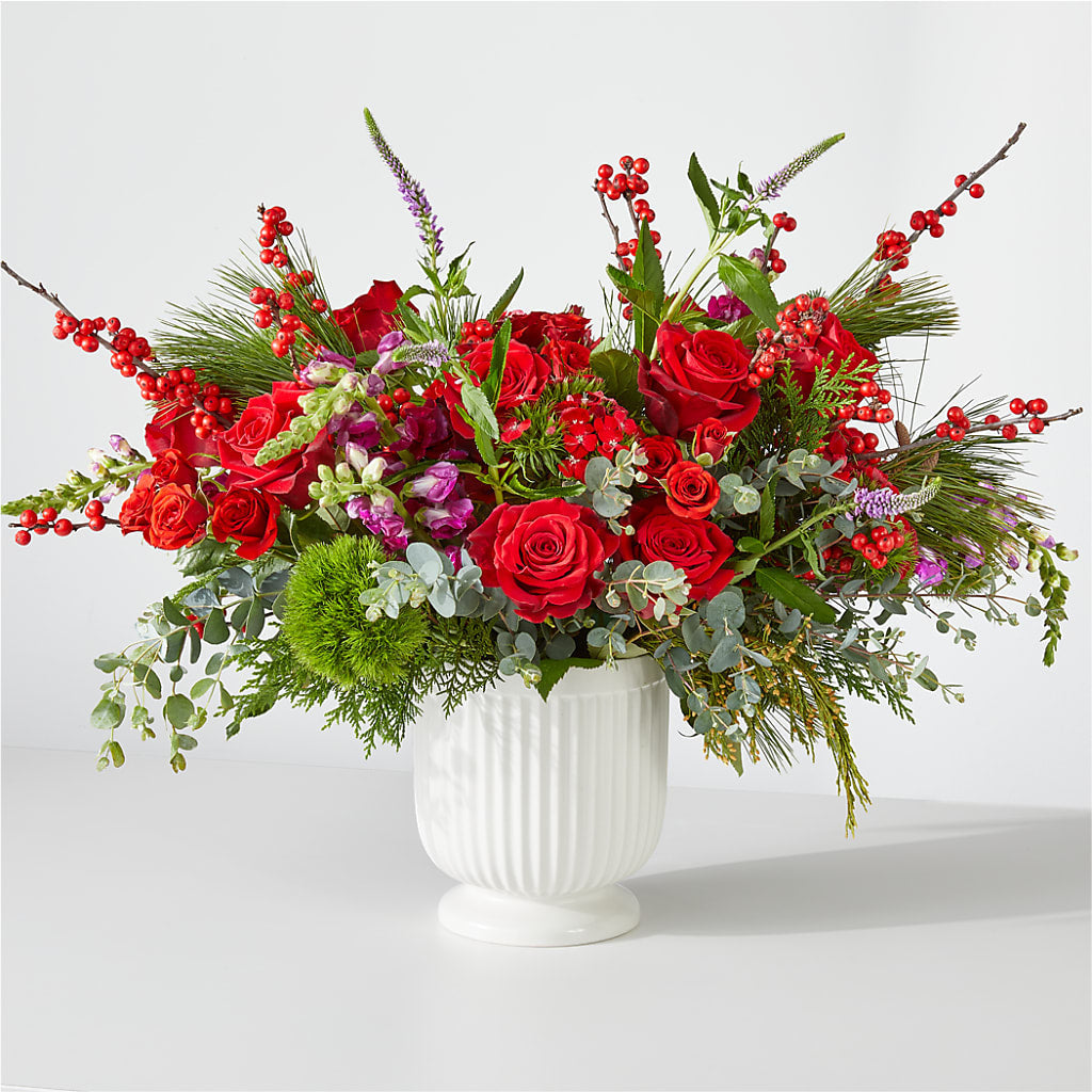 Big Red Bow Bouquet – EUGENE'S FLOWER HOME, Springfield OR
