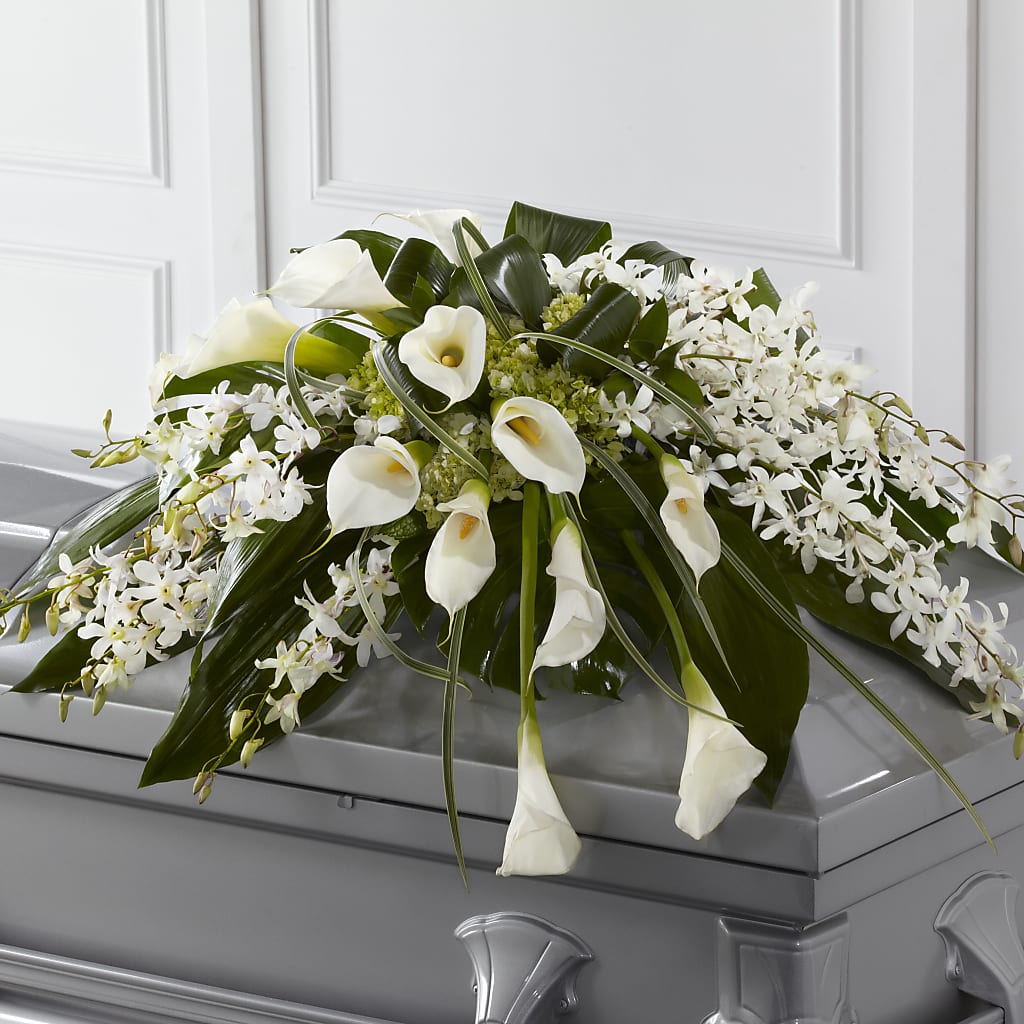 Angel Wings Casket Spray – EUGENE'S FLOWER HOME, Springfield OR