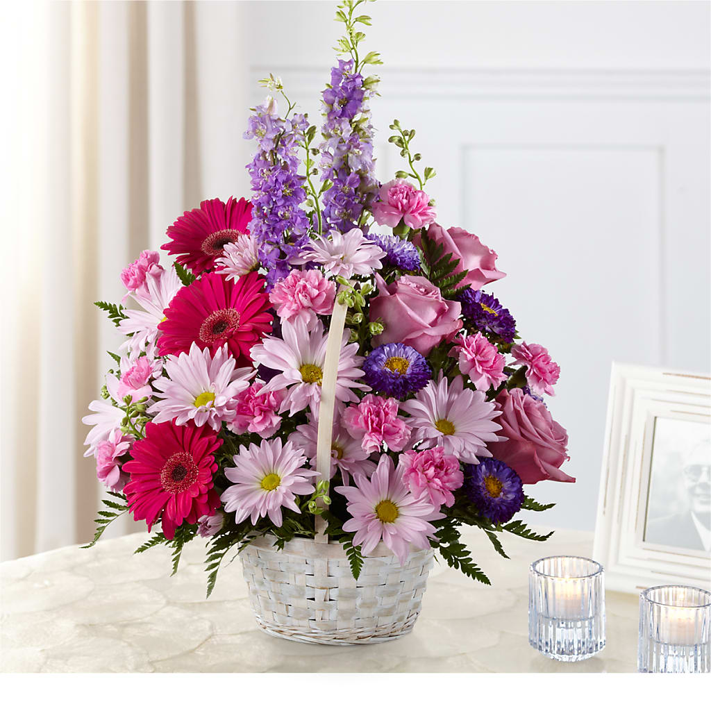 Pastel Peace Basket – EUGENE'S FLOWER HOME, Springfield OR