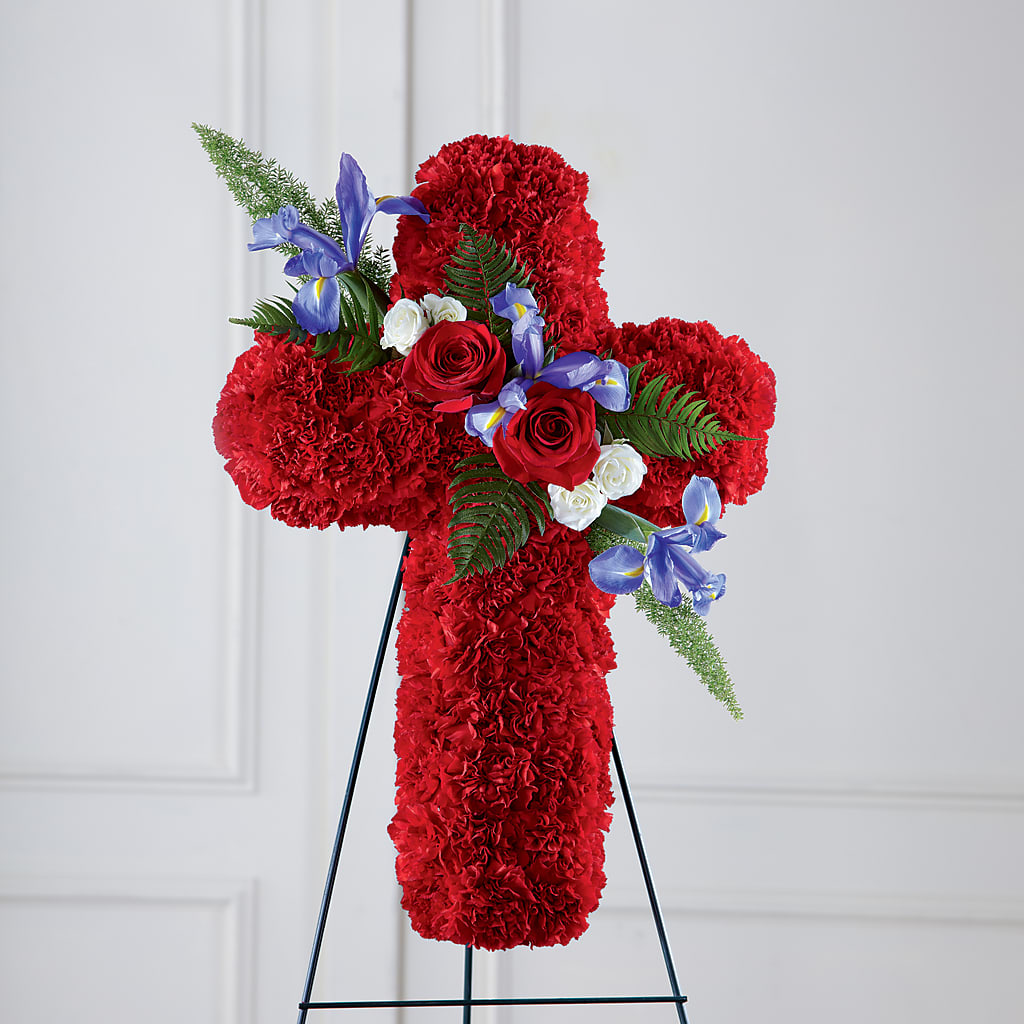 Faithful Hero Floral Cross – EUGENE'S FLOWER HOME, Springfield OR