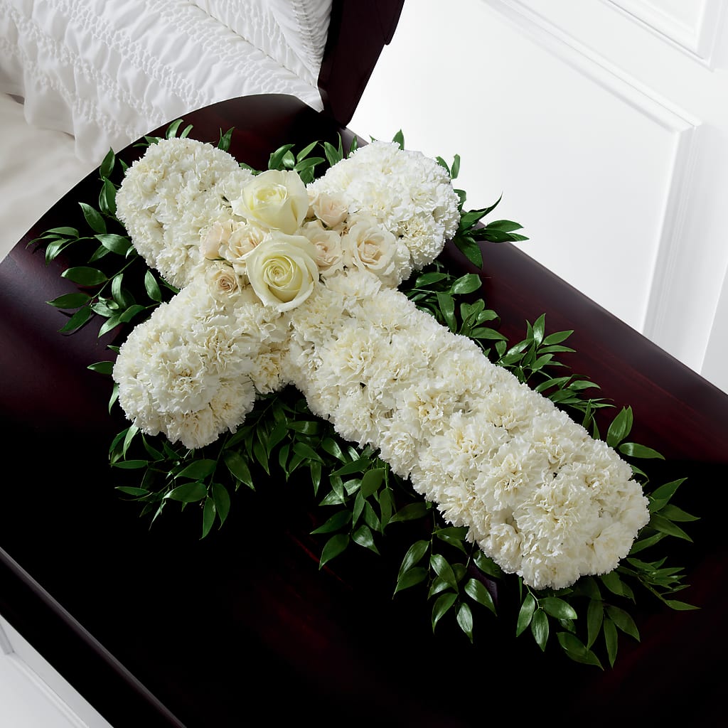 Peaceful Memories Casket Spray (Standard) – EUGENE'S FLOWER HOME, Springfield OR