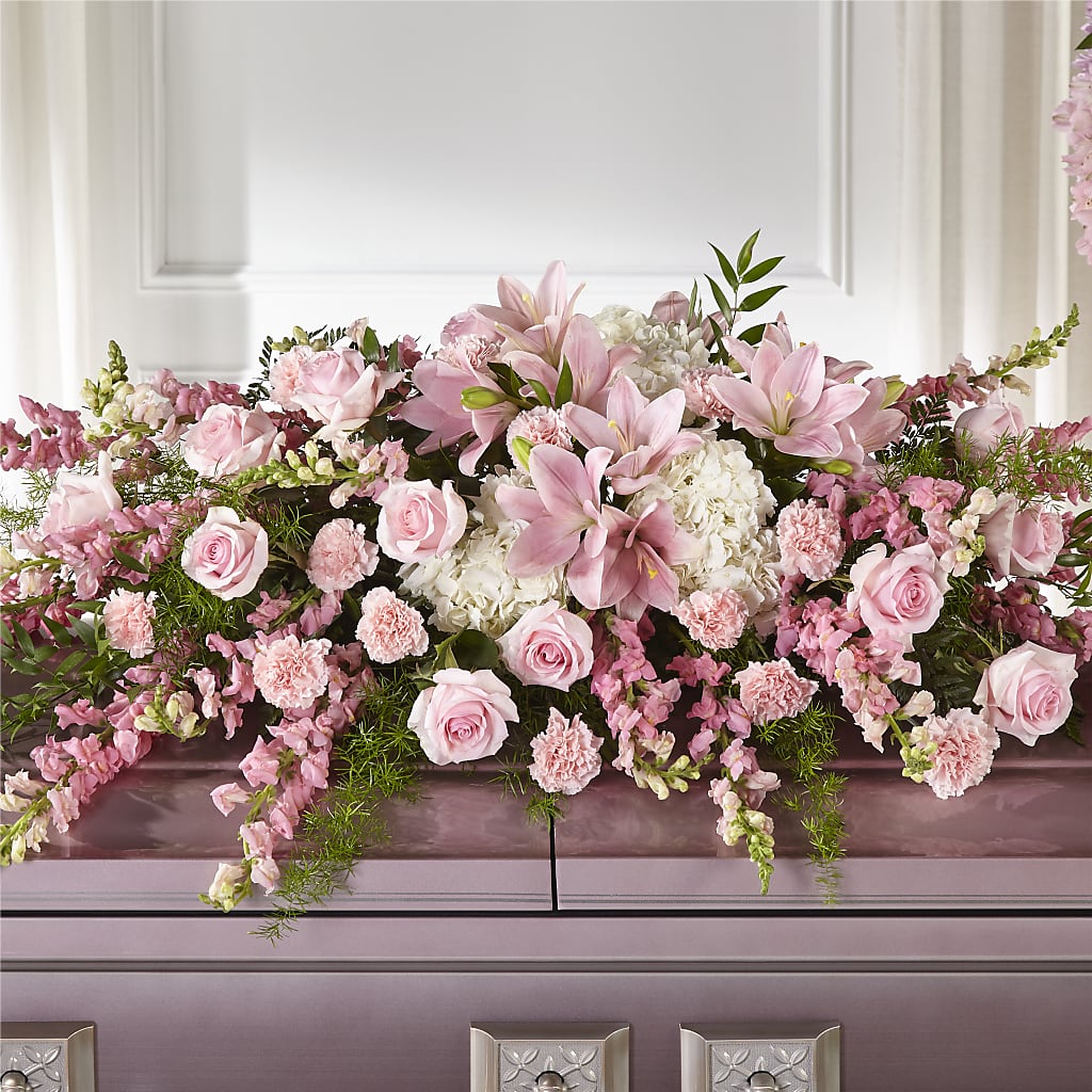 Life & Remembrance Casket Spray – EUGENE'S FLOWER HOME, Springfield OR