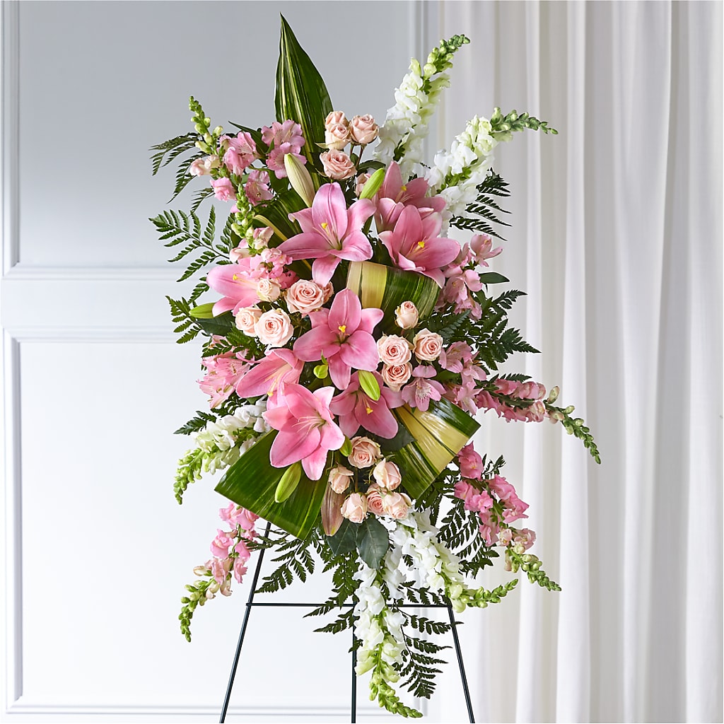 Elegant Embrace Standing Spray – EUGENE'S FLOWER HOME, Springfield OR