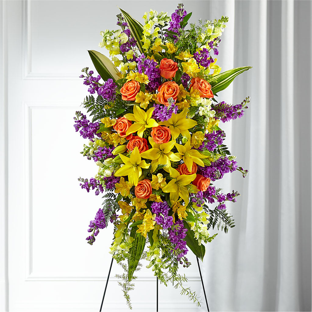 Thoughtful Prayers Standing Spray – EUGENE'S FLOWER HOME, Springfield OR