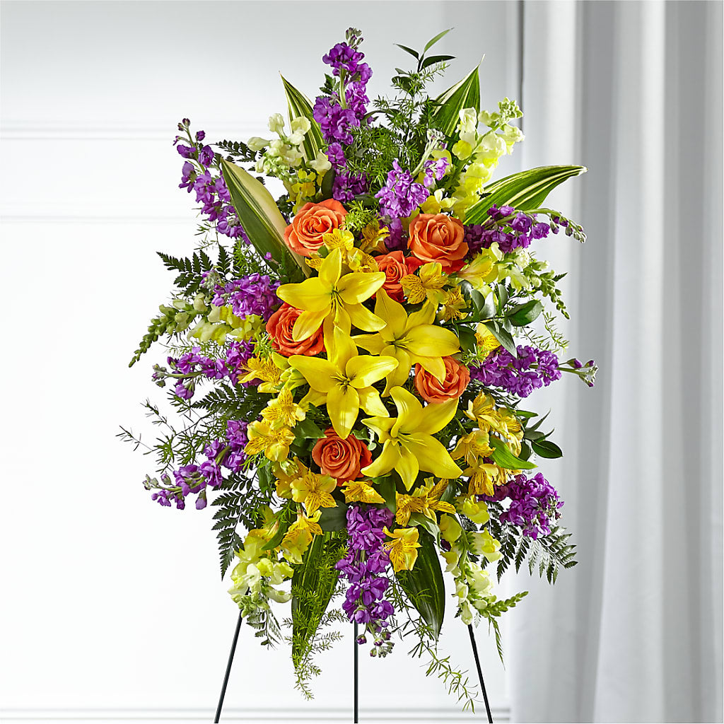 Thoughtful Prayers Standing Spray – EUGENE'S FLOWER HOME, Springfield OR