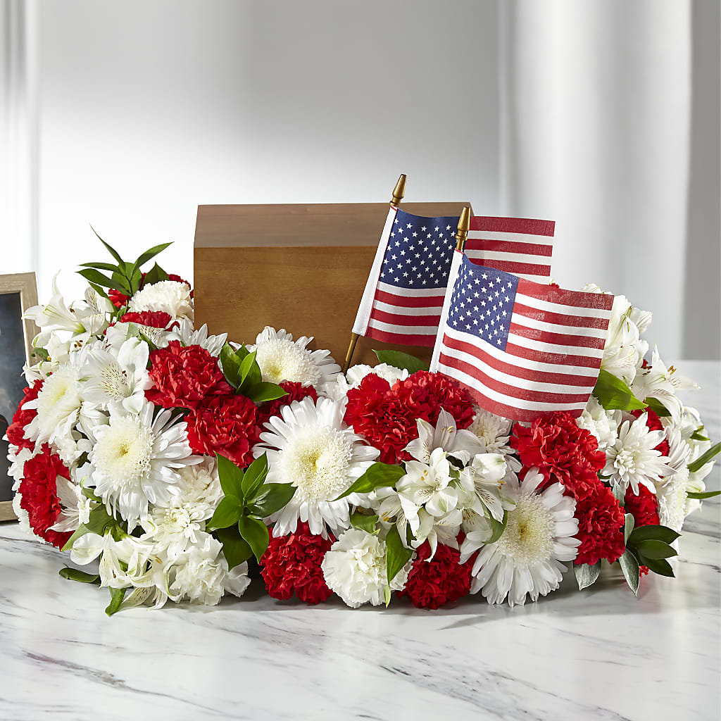 Spirit of Patriotism Cremation Adornment – EUGENE'S FLOWER HOME, Springfield OR