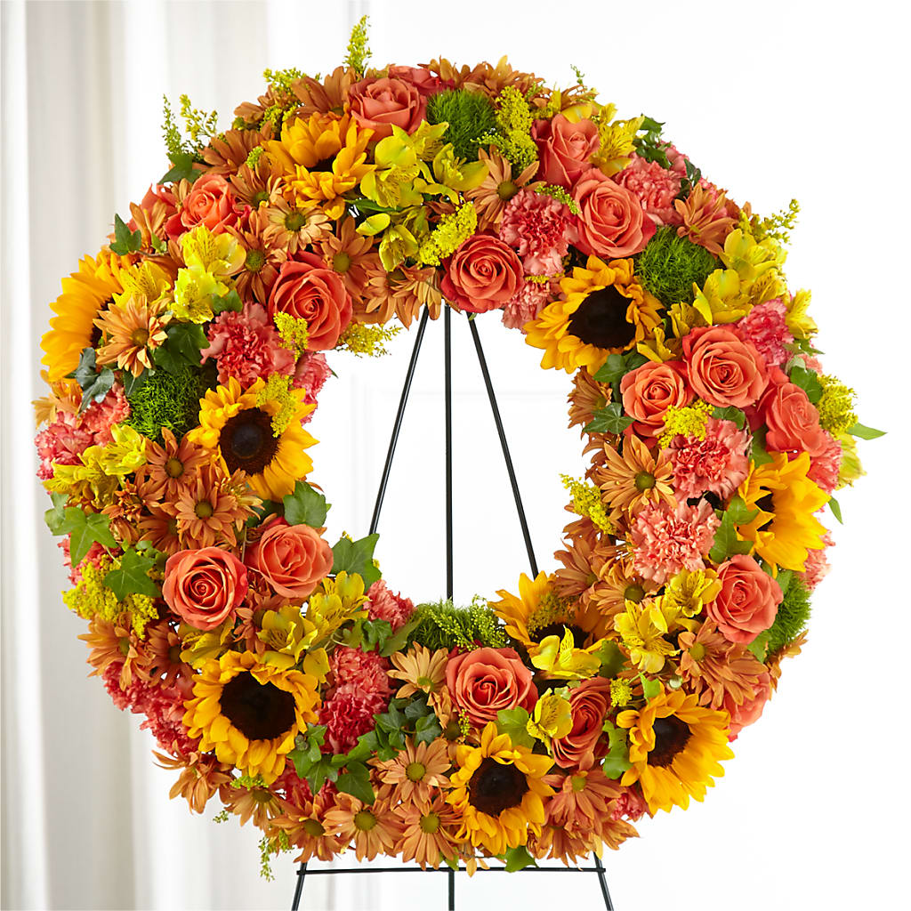 Autumnal Memories Wreath (Standard) – EUGENE'S FLOWER HOME, Springfield OR