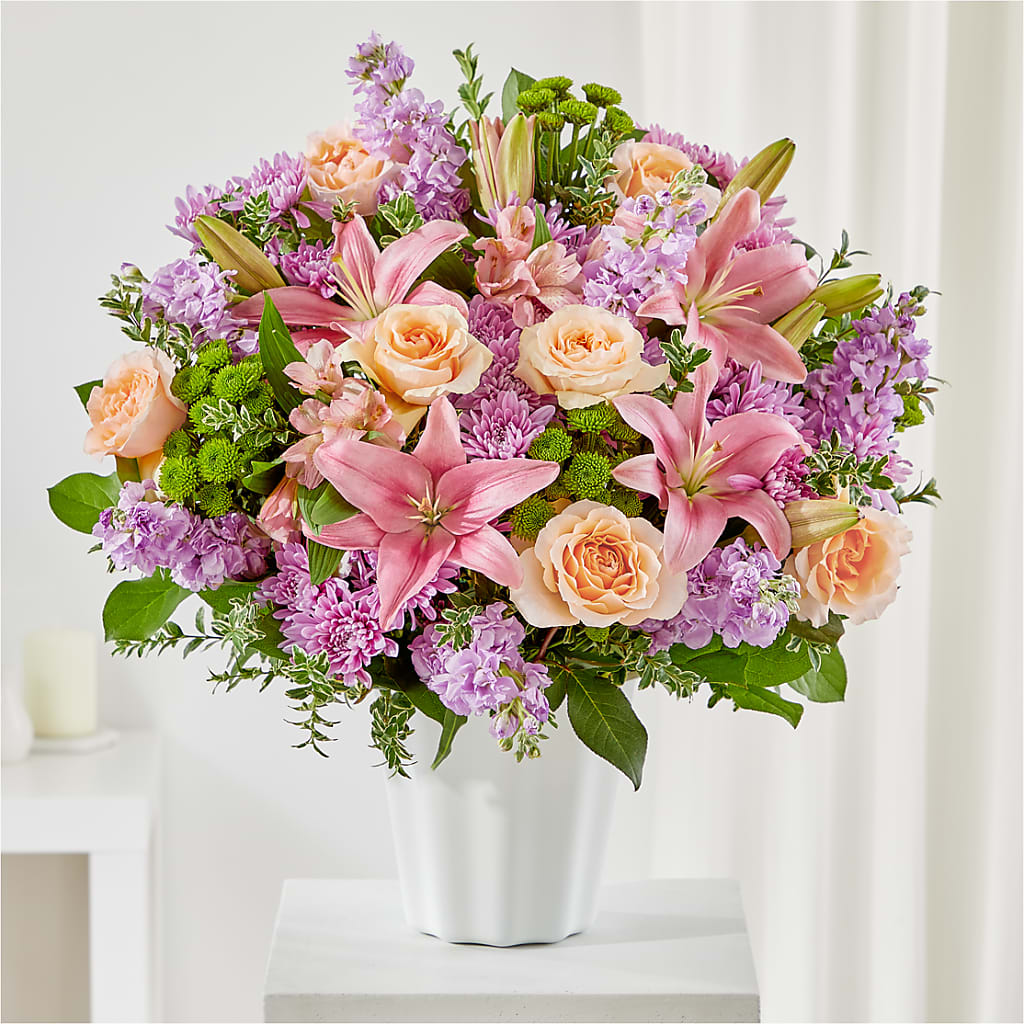 Supportive Embrace Tabletop Basket – EUGENE'S FLOWER HOME, Springfield OR