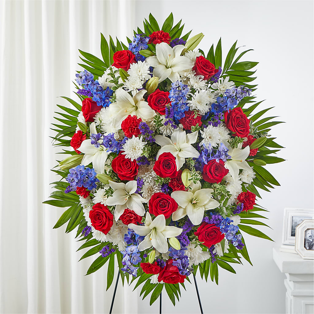 Cherished Service Standing Spray – EUGENE'S FLOWER HOME, Springfield OR