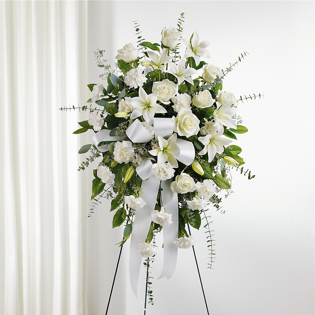 With Care Standing Spray – EUGENE'S FLOWER HOME, Springfield OR