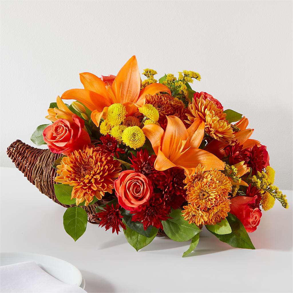 Bouquet of Blessings Cornucopia – EUGENE'S FLOWER HOME, Springfield OR