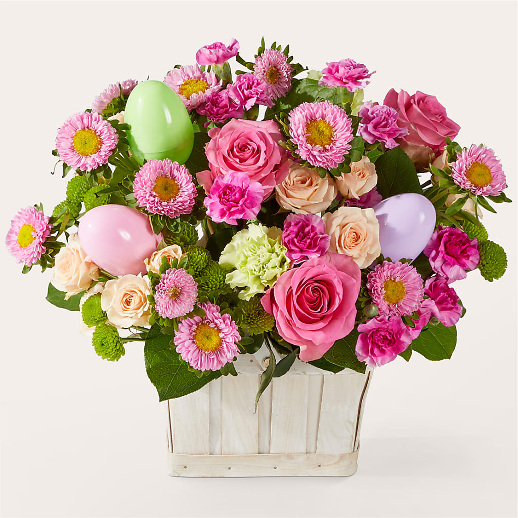 Get Eggcited Basket – EUGENE'S FLOWER HOME, Springfield OR