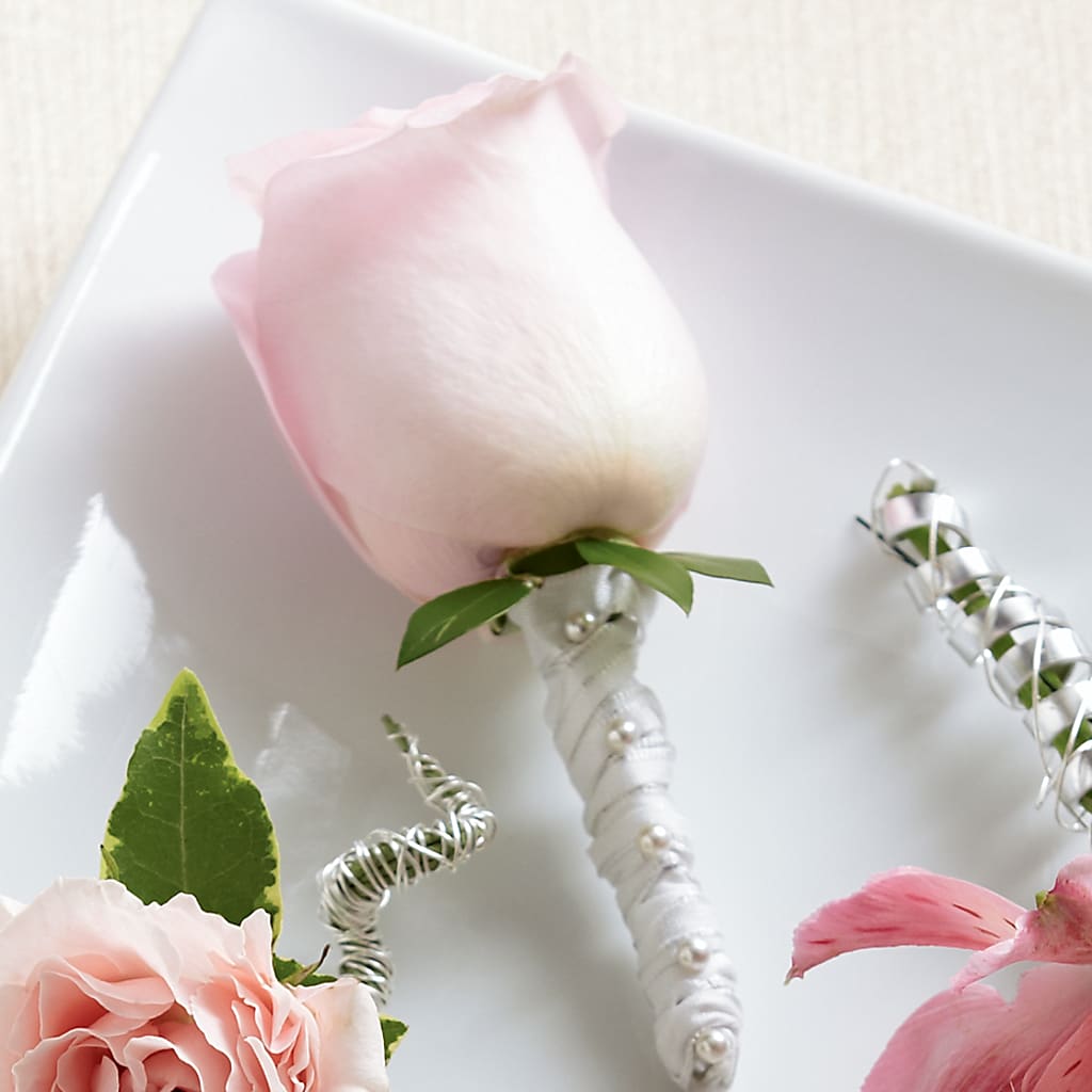 Pink Rose Boutonniere – EUGENE'S FLOWER HOME, Springfield OR