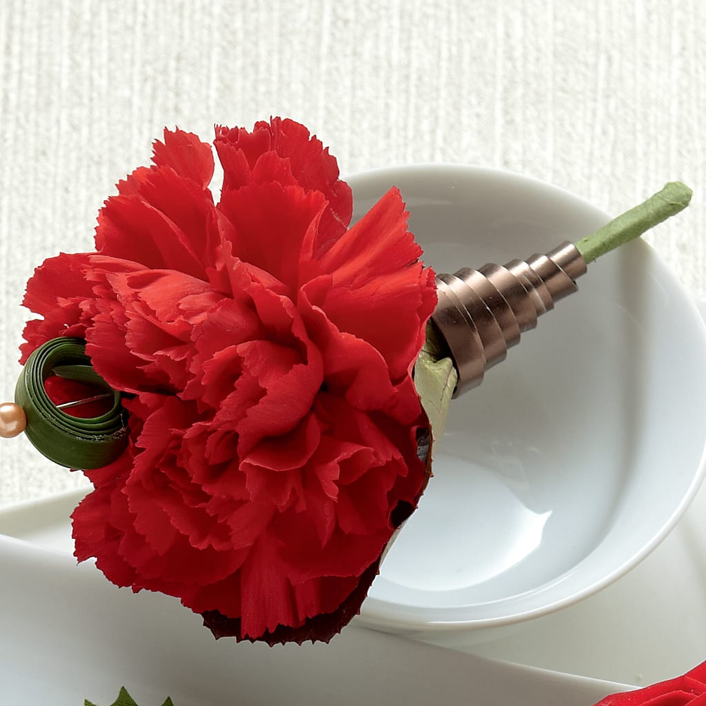 Red Carnation Boutonniere – EUGENE'S FLOWER HOME, Springfield OR