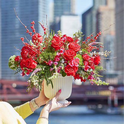 Big Red Bow Bouquet – EUGENE'S FLOWER HOME, Springfield OR