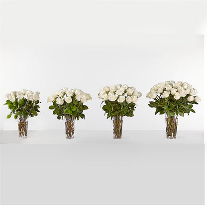 Long Stem White Rose Bouquet – EUGENE'S FLOWER HOME, Springfield OR