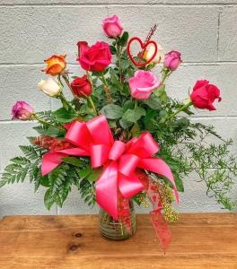 Dozen Mixed Colored Roses