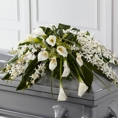 Angel Wings Casket Spray – EUGENE'S FLOWER HOME, Springfield OR