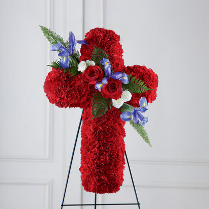 Faithful Hero Floral Cross – EUGENE'S FLOWER HOME, Springfield OR