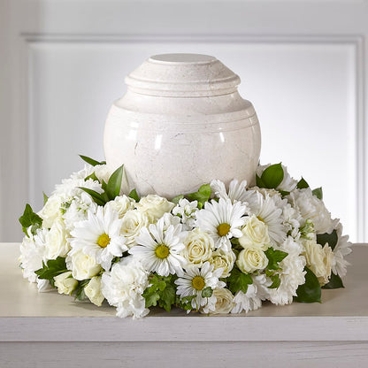 Ivory Gardens Cremation Adornment – EUGENE'S FLOWER HOME, Springfield OR