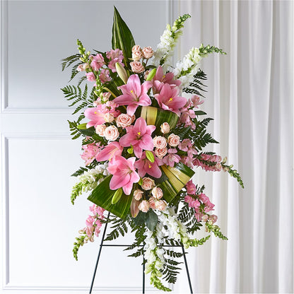 Elegant Embrace Standing Spray – EUGENE'S FLOWER HOME, Springfield OR