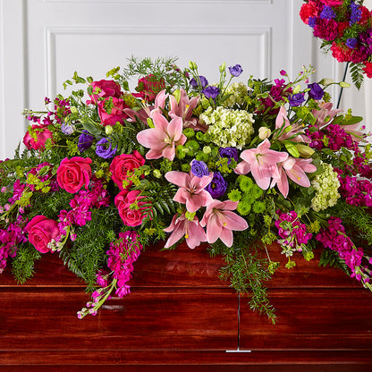 Radiant Tribute Casket Spray – EUGENE'S FLOWER HOME, Springfield OR