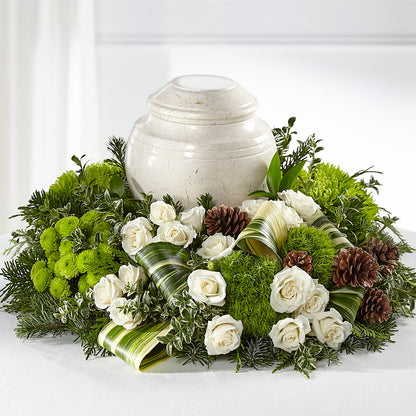 Precious Evergreen Cremation Adornment – EUGENE'S FLOWER HOME, Springfield OR