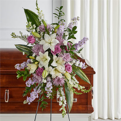 Grateful Hearts Standing Spray – EUGENE'S FLOWER HOME, Springfield OR