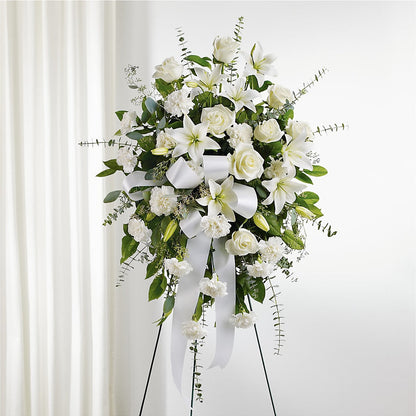 With Care Standing Spray – EUGENE'S FLOWER HOME, Springfield OR