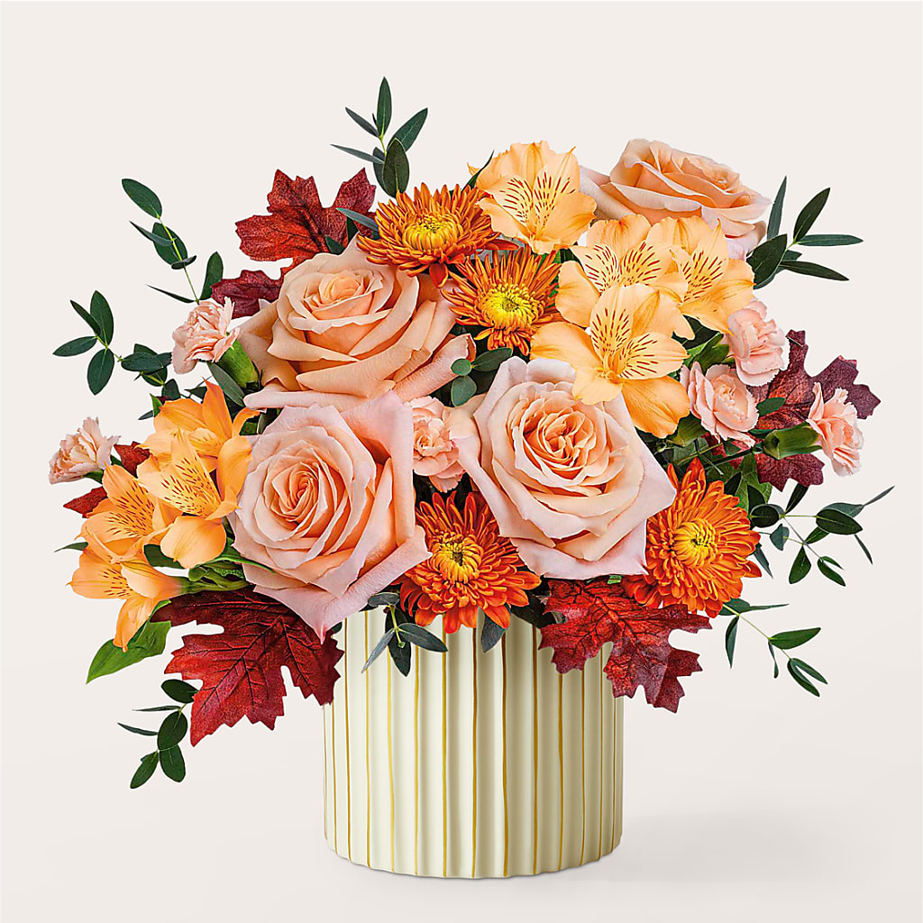 Spiced Latte Bouquet with Ivory Vase – EUGENE'S FLOWER HOME, Springfield OR