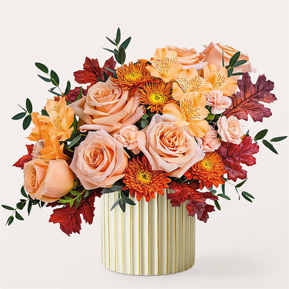 Spiced Latte Bouquet with Ivory Vase – EUGENE'S FLOWER HOME, Springfield OR