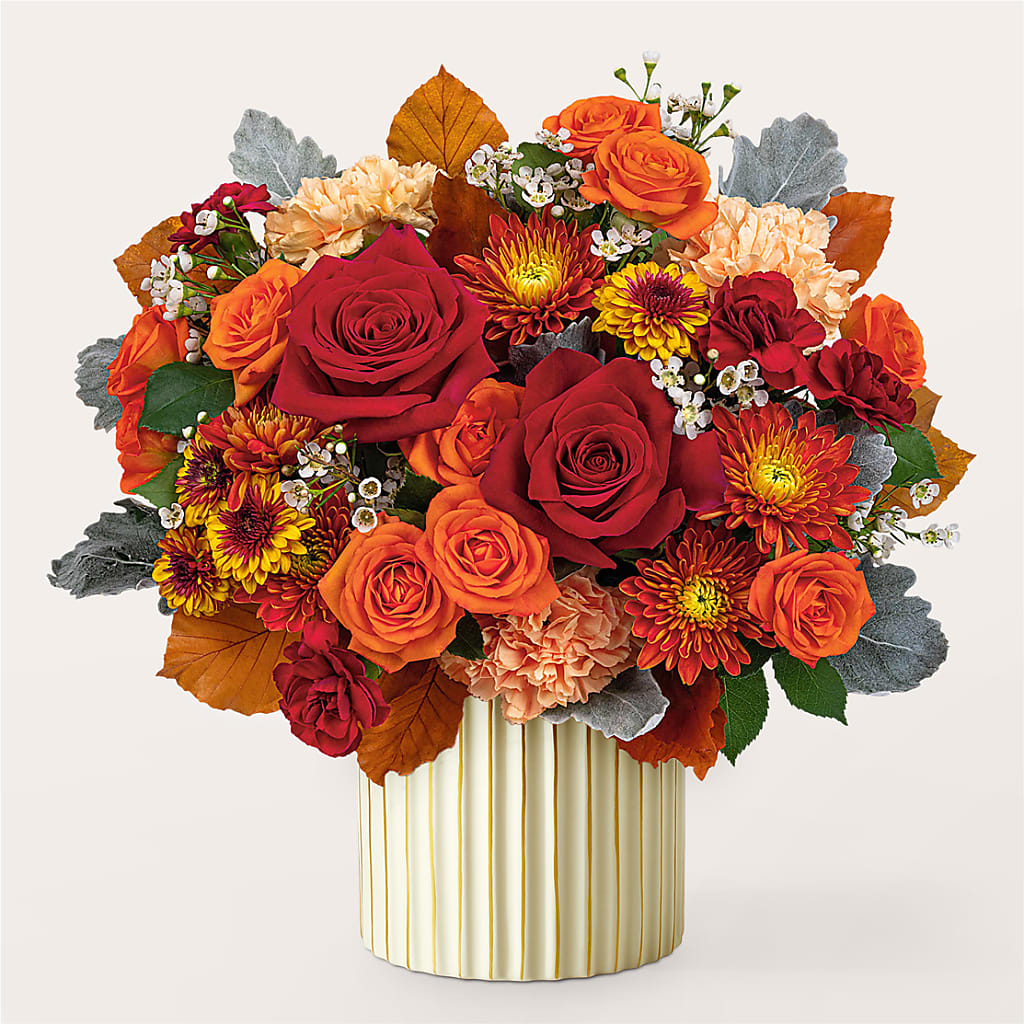 Merlot Bouquet with Ivory Vase – EUGENE'S FLOWER HOME, Springfield OR