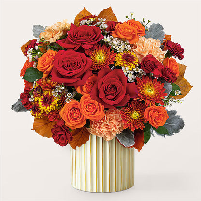 Merlot Bouquet with Ivory Vase – EUGENE'S FLOWER HOME, Springfield OR