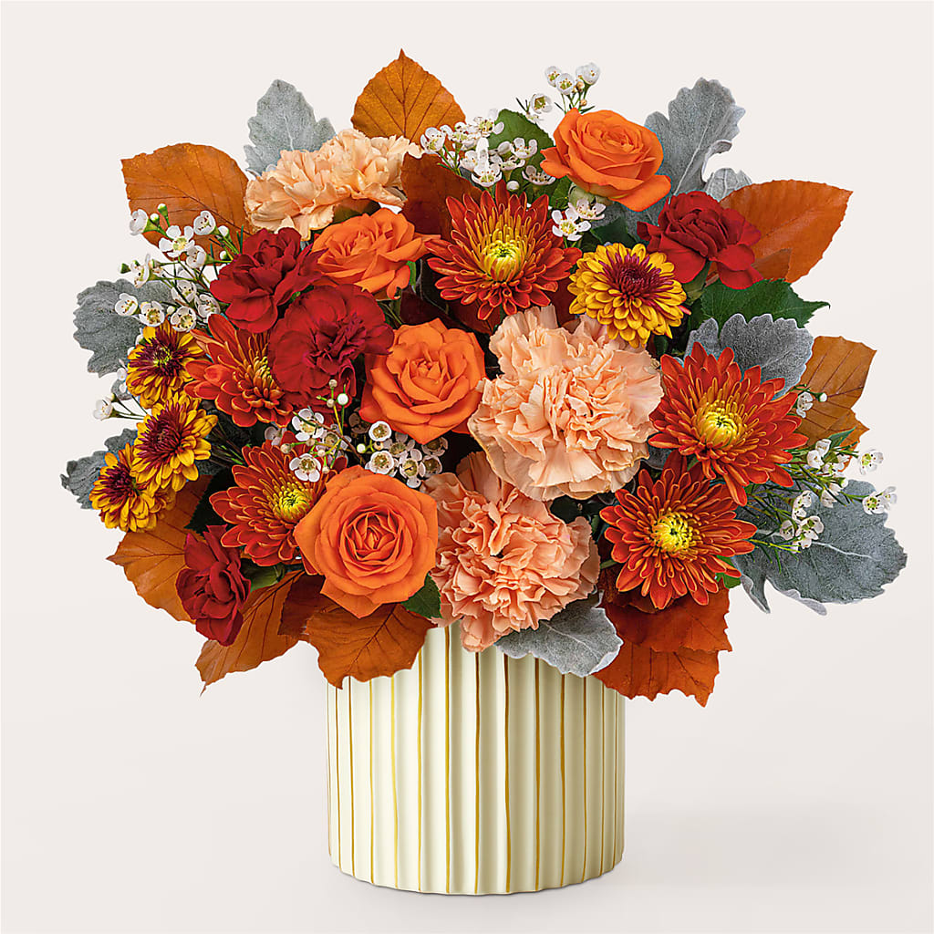 Merlot Bouquet with Ivory Vase – EUGENE'S FLOWER HOME, Springfield OR