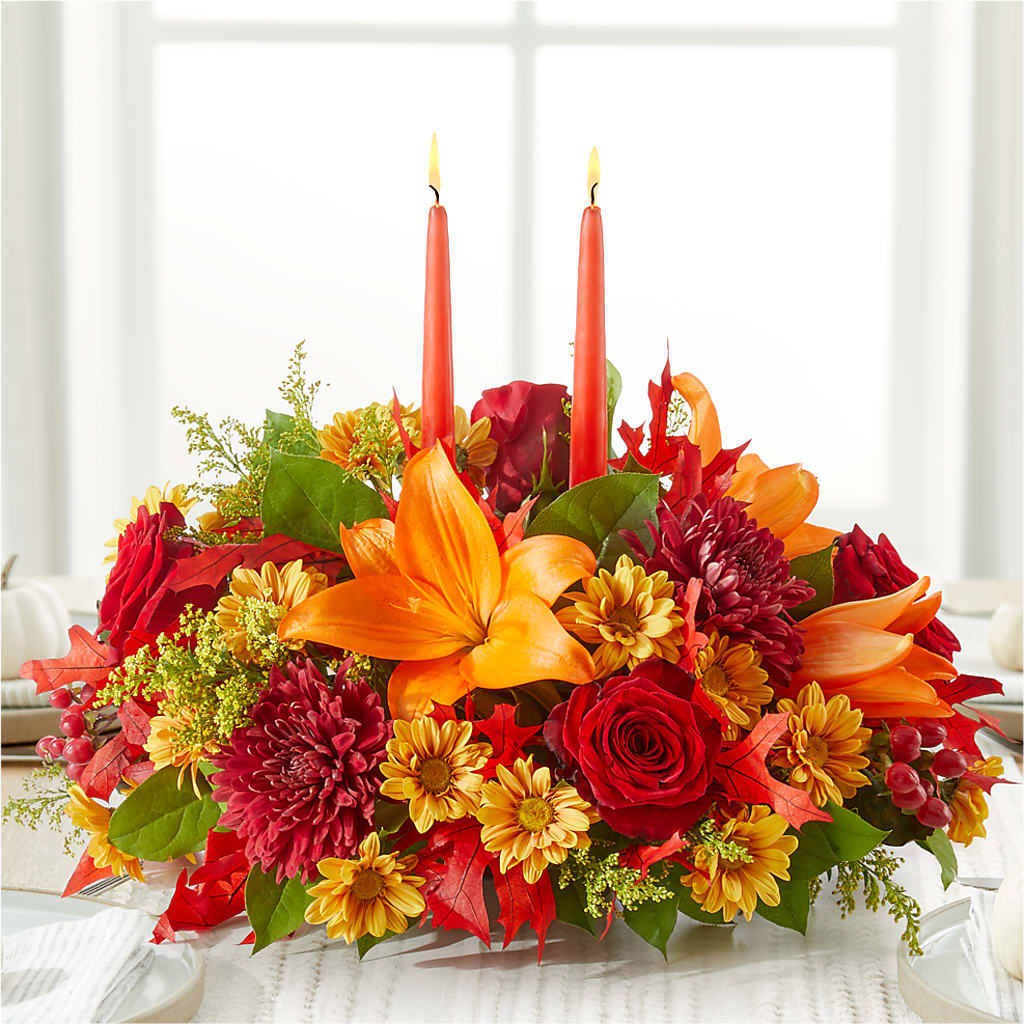 Autumn's Embrace Centerpiece – EUGENE'S FLOWER HOME, Springfield OR