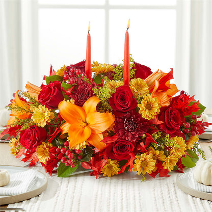 Autumn's Embrace Centerpiece – EUGENE'S FLOWER HOME, Springfield OR