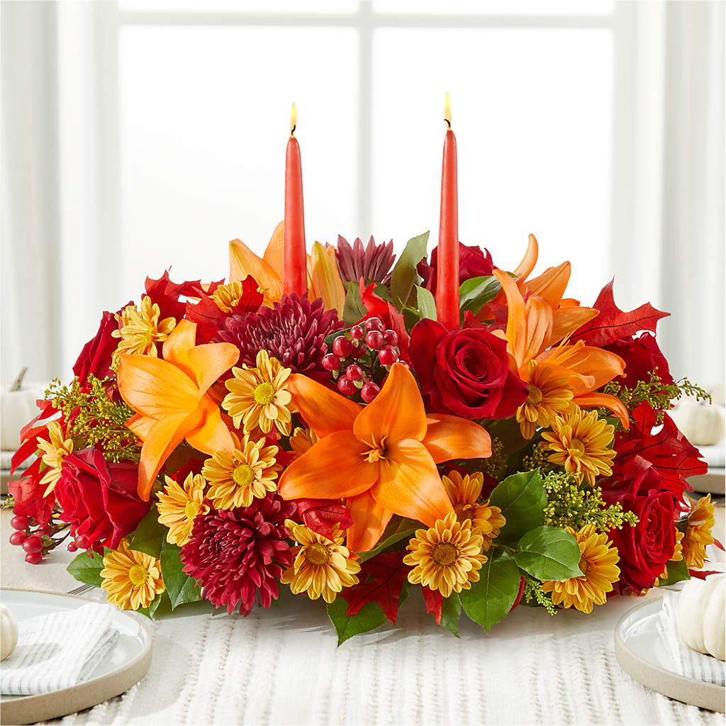 Autumn's Embrace Centerpiece – EUGENE'S FLOWER HOME, Springfield OR
