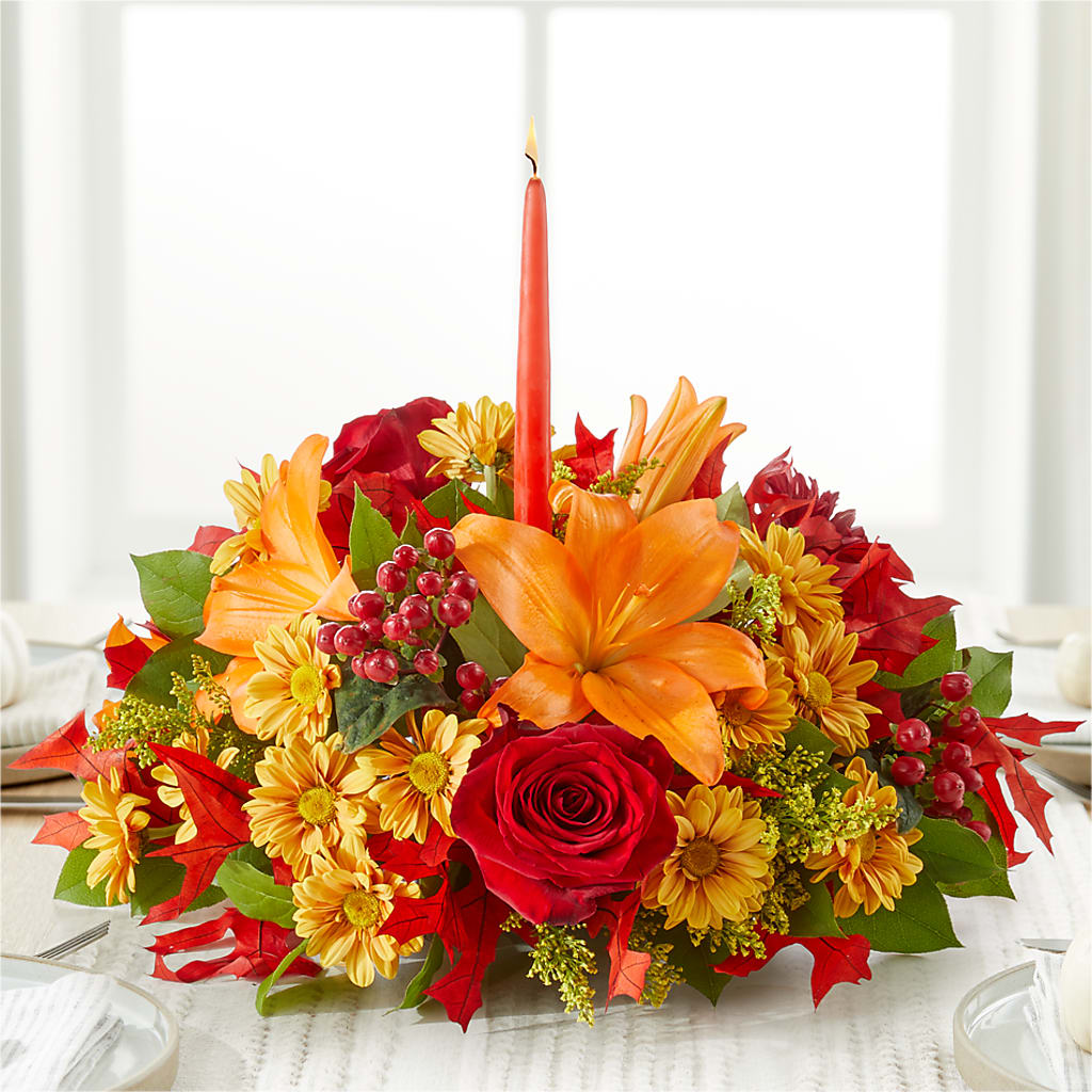 Autumn's Embrace Centerpiece – EUGENE'S FLOWER HOME, Springfield OR