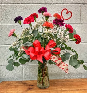 Dozen Mixed Colored Carnations